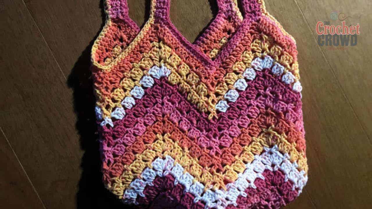 Crochet Boho Market Tote Bag