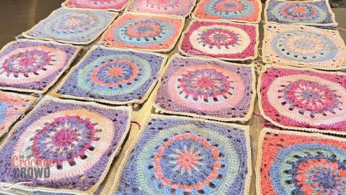 Crochet Halo Squares Layout