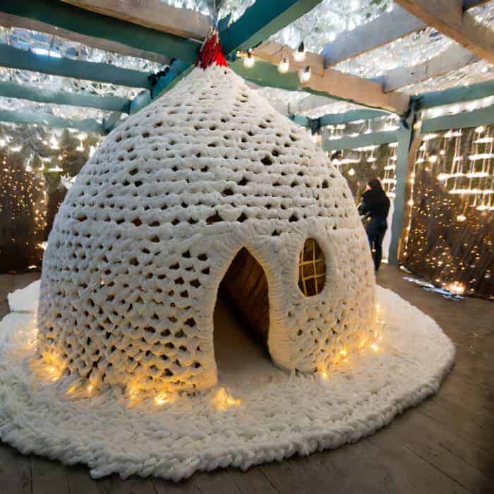 Giant Crochet Igloo. Generated by AI. 