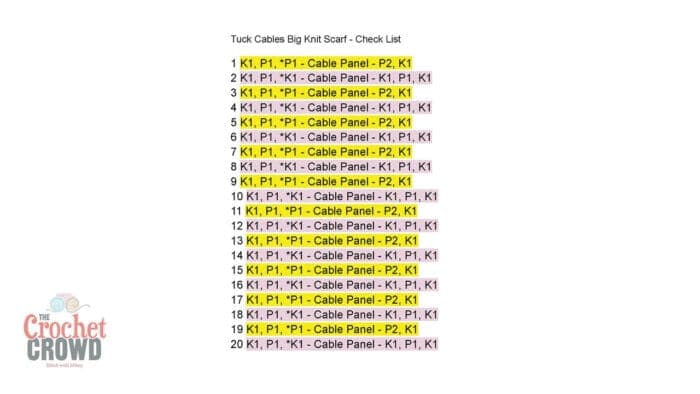 Tuck Cables Printable