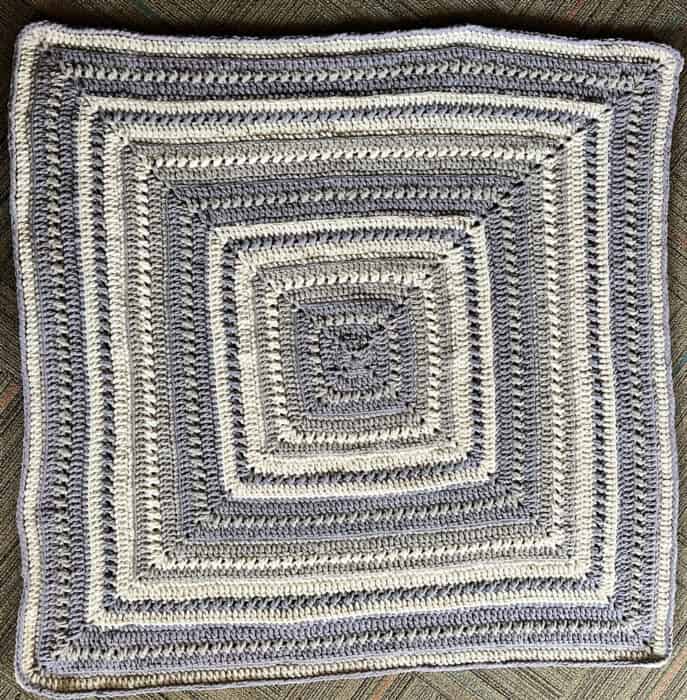 Birch Please Crochet Blanket Face Up
