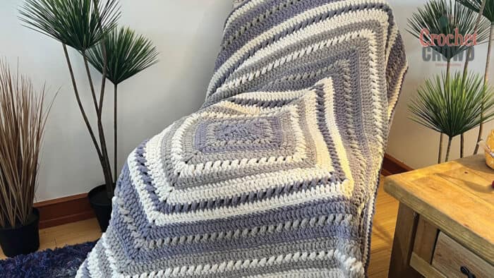 Crochet Birch Blanket on Chair