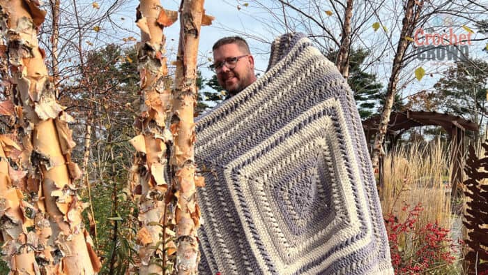 Crochet Birch Please with Birch Trees Blanket