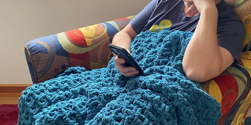 Crochet Corner to Corner Chunky Stitch Blanket