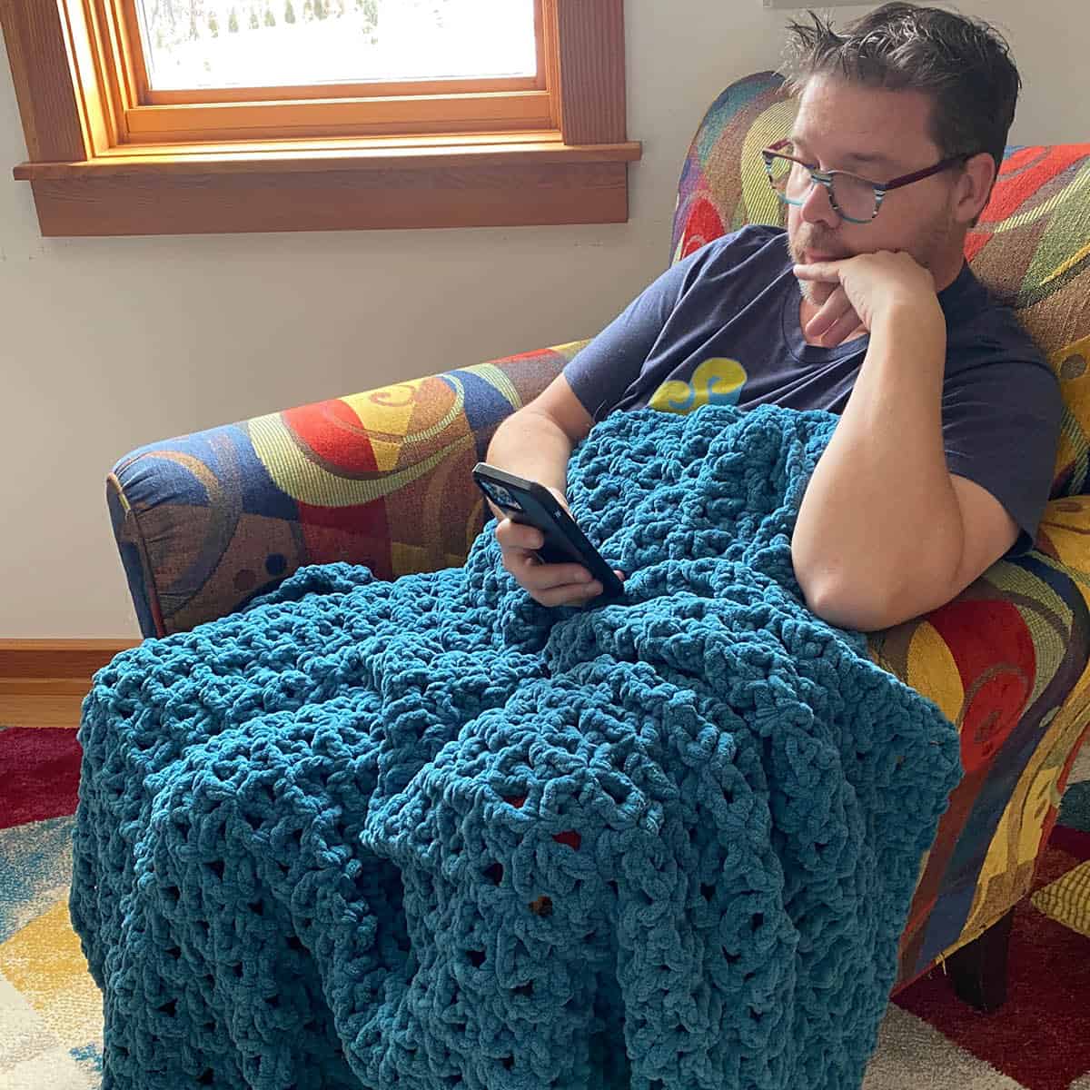 Crochet Corner to Corner Chunky Stitch Blanket
