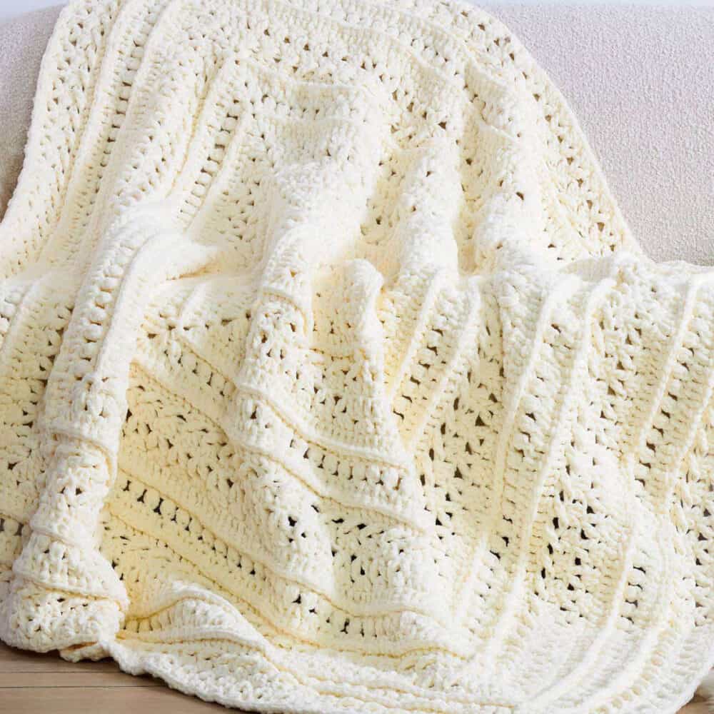 Crochet Study of Snow Square Blanket