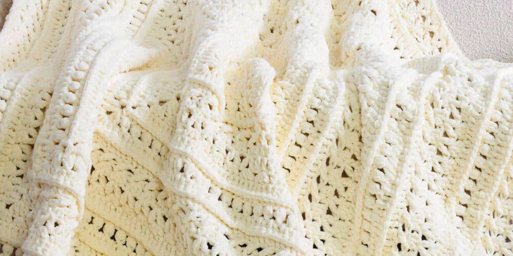 Crochet Study of Snow Square Blanket