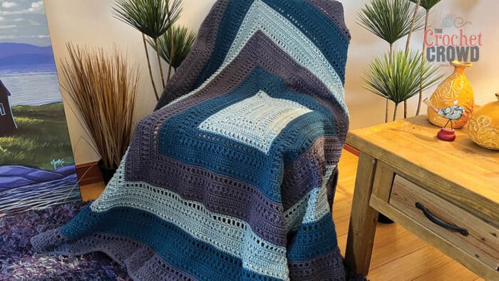 Crochet Tester's Delight Crochet Blanket on Chair