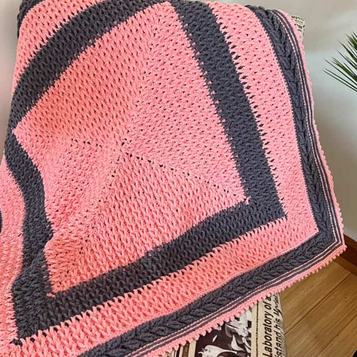 Baby Shower Textured Crochet Baby Blanket