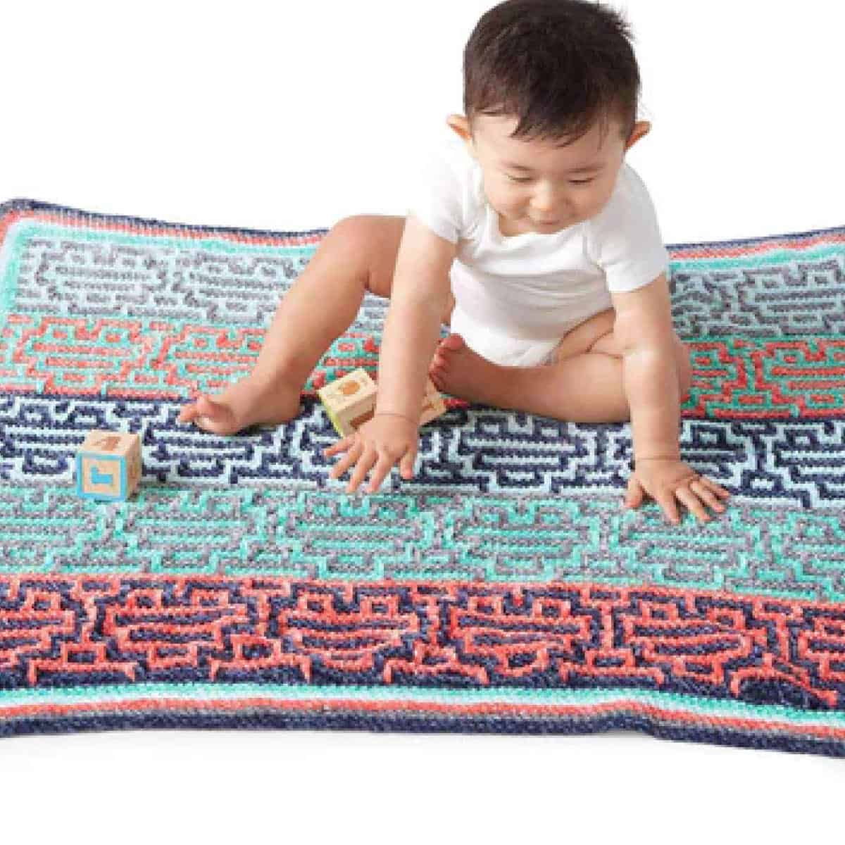 Crochet Mosaic Baby Blankets
