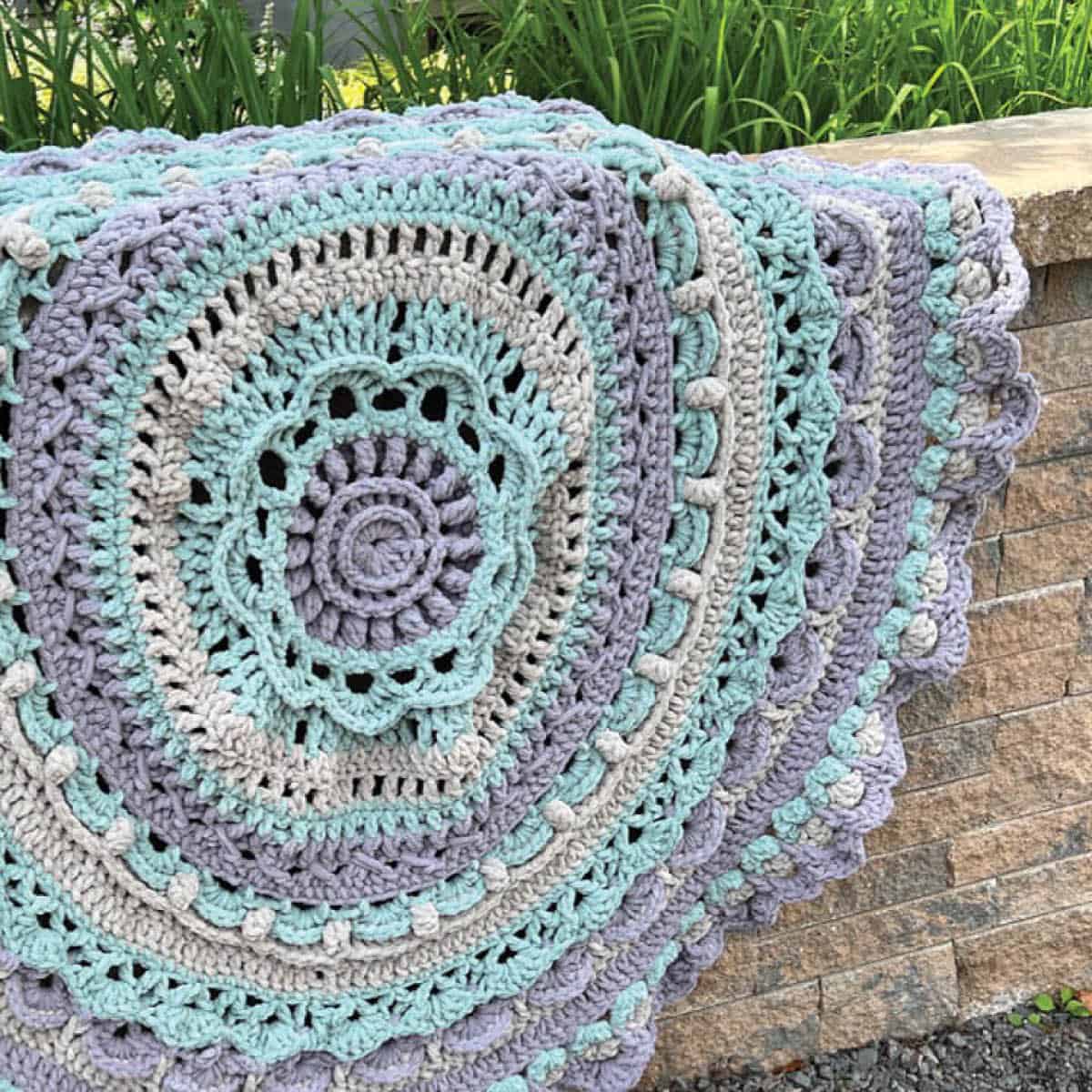 Crochet Study of Rage Bernat Blanket Round