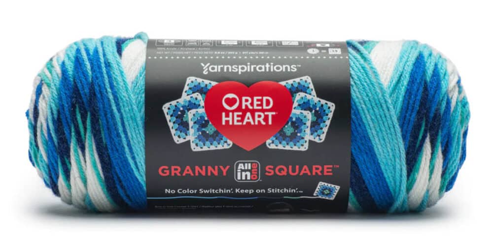 Red Heart Granny All In One Square Yarn Blue