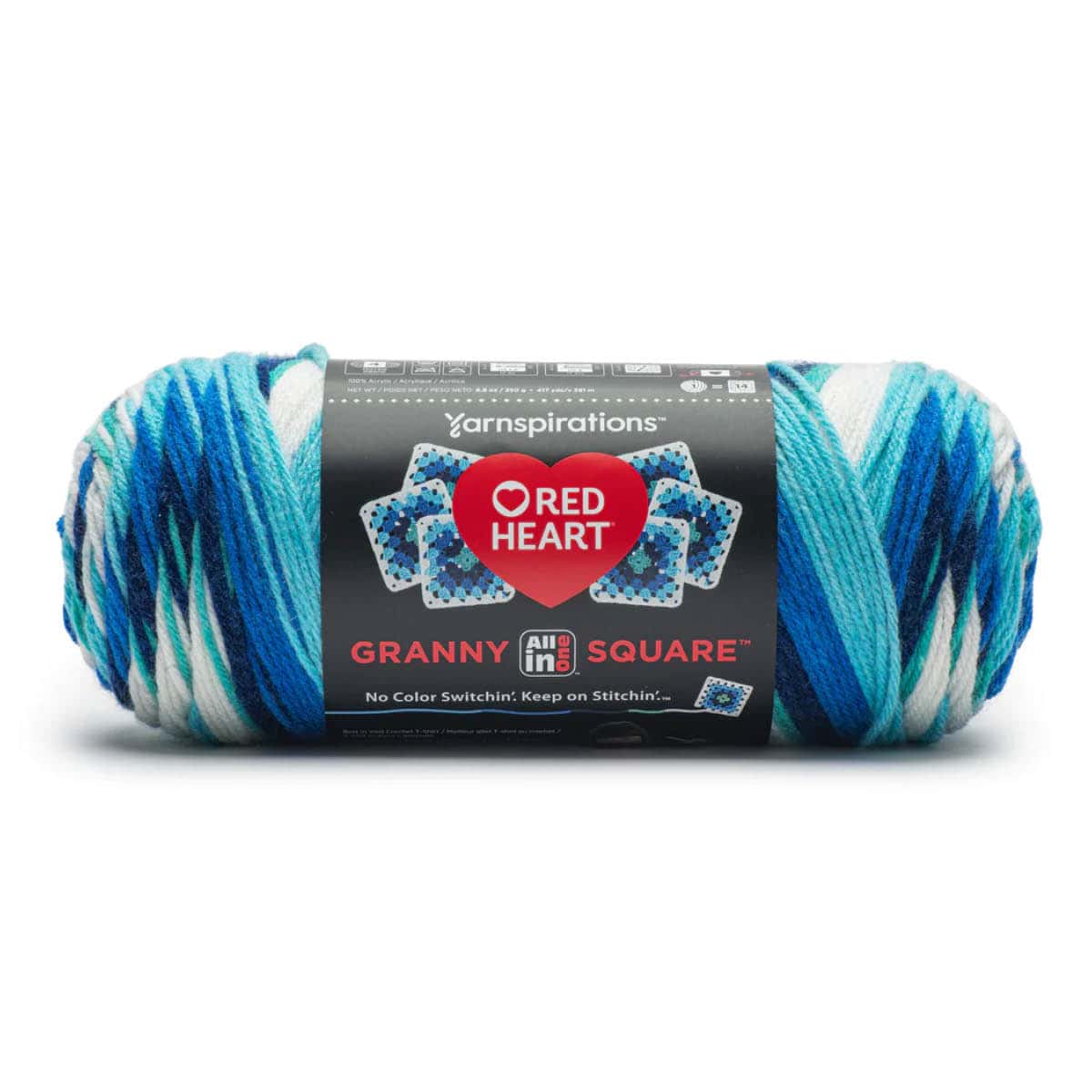 Red Heart Granny All In One Square Yarn Blue