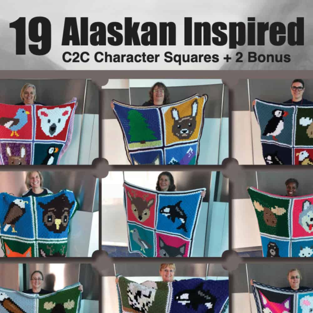 19 Alaskan Inspired Corner to Corner Square Characters