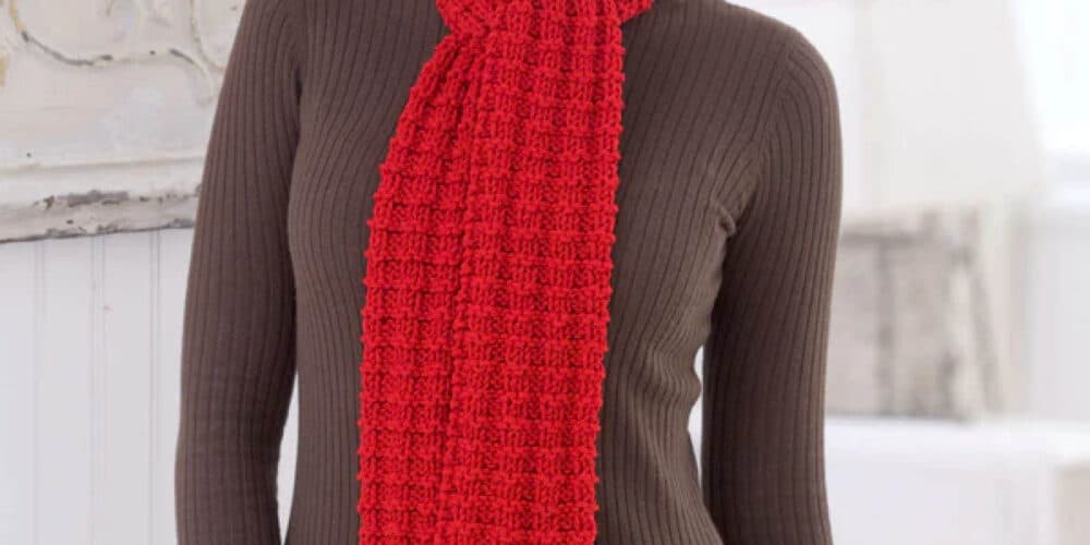 Beginner Heart Warming Knit Scarf Pattern