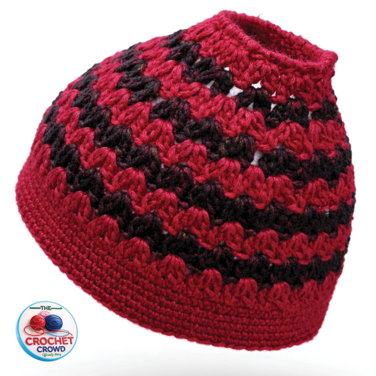 Caron Simply Me Luster Yarn with Crochet Messy Bun Hat for Adults