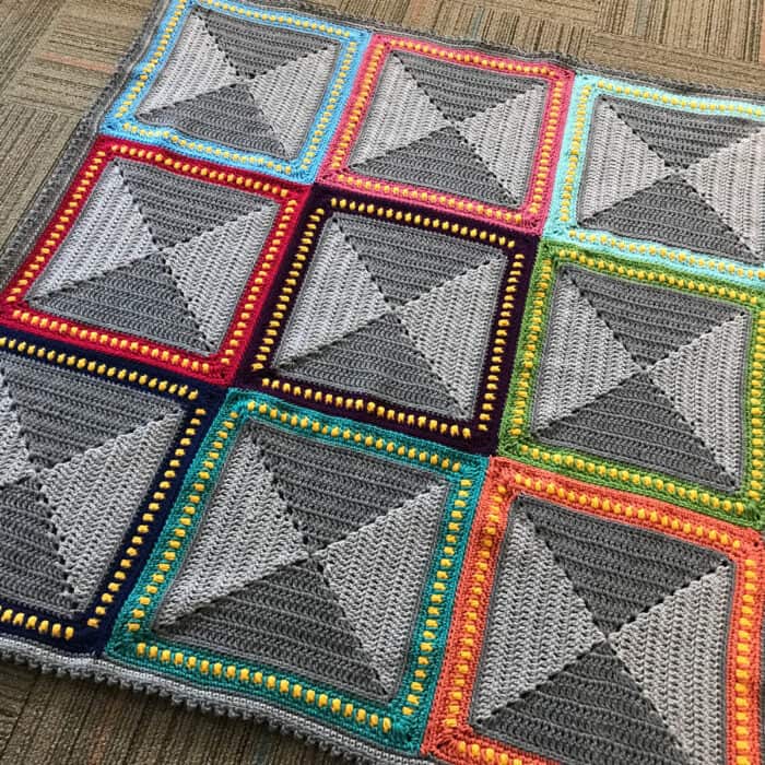 Crochet Broadway Squares on Floor Pattern