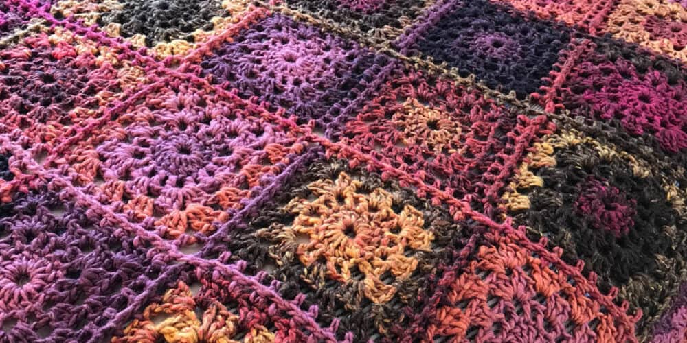 Crochet Bumble Berry Granny Blanket Pattern