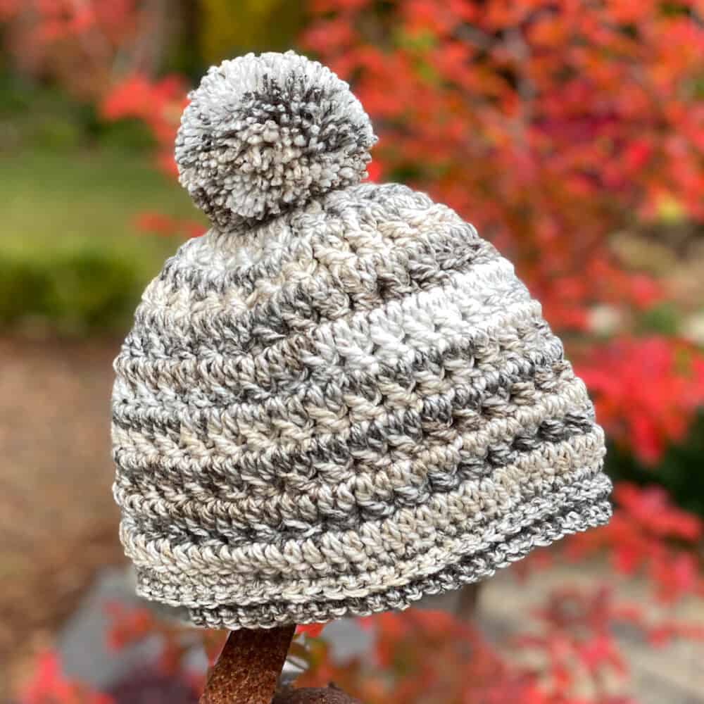 Crochet Comfy Pom Pom Hat Pattern
