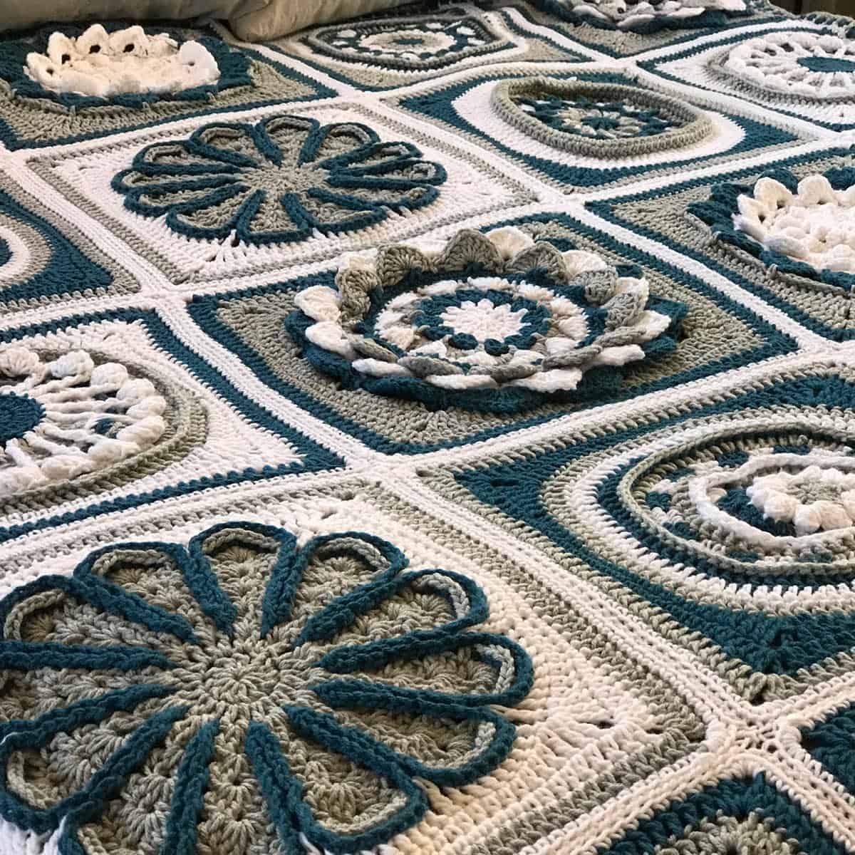 Crochet Floral Afghan Pattern Design