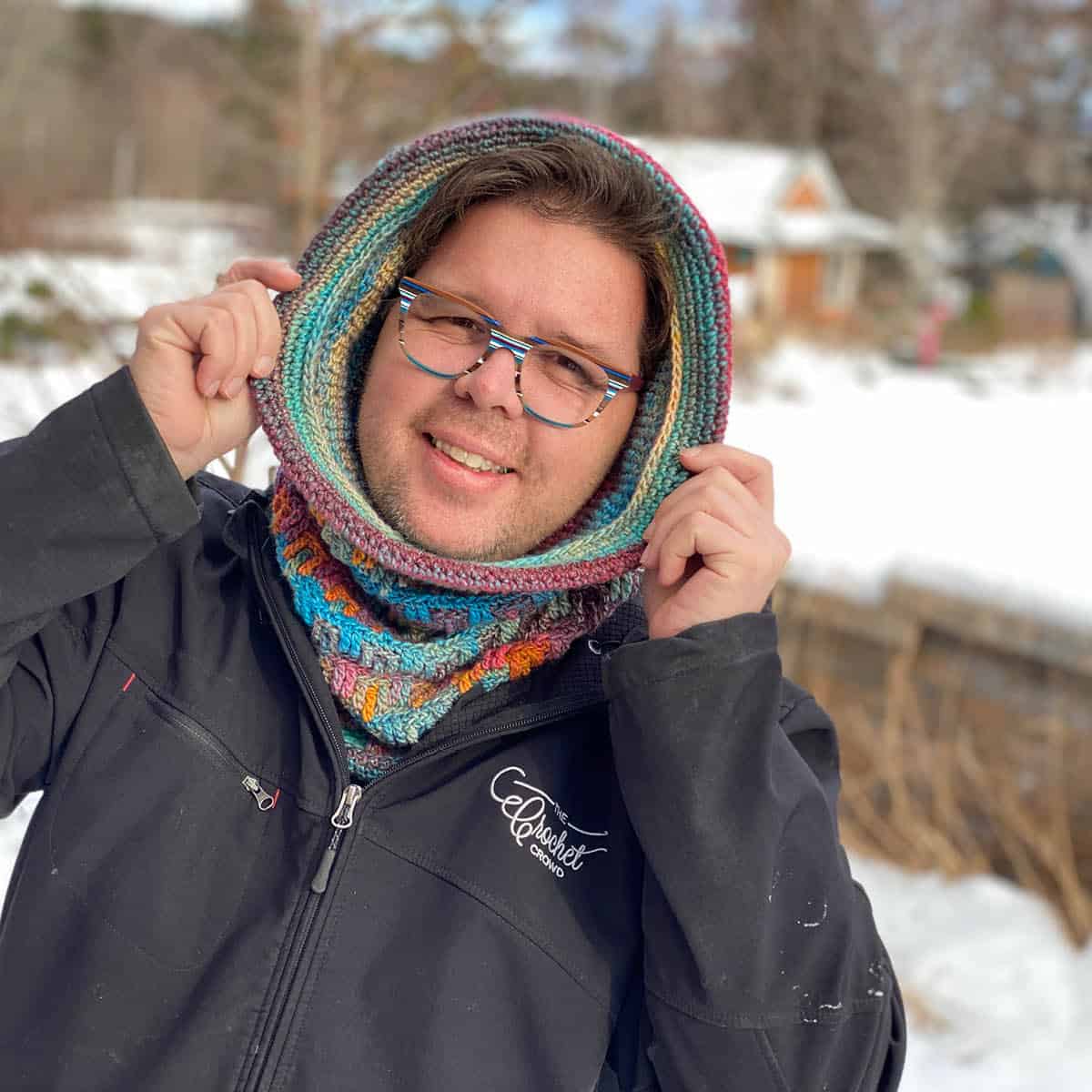 Crochet Hooded Cowl by Mikey Pattern