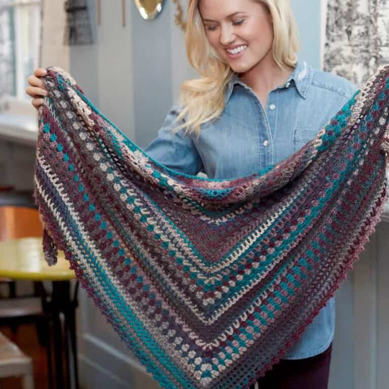 Crochet Kaleidoscope Shawl Pattern: 10-Row Repeat Explained