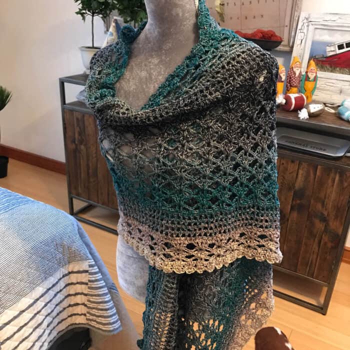 Crochet Long Drape 2 Crochet Wrap with Transition Pattern