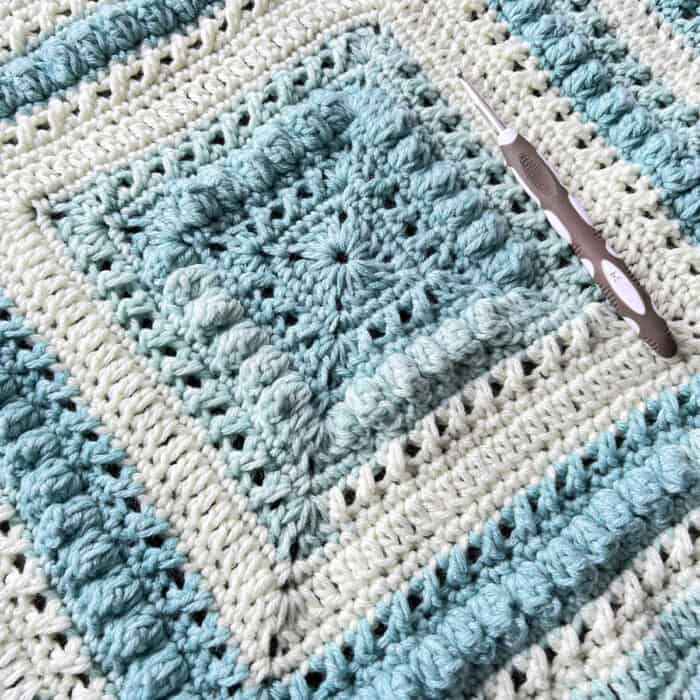 Hugs and Kisses Baby Shower Testing Crochet Swatch