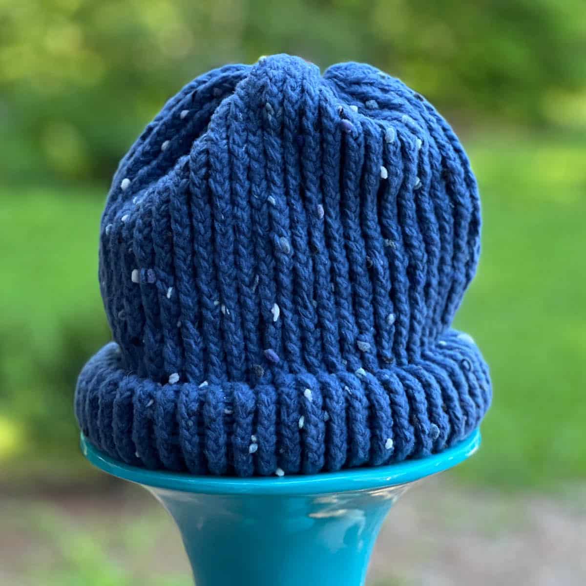 Loom Knit Tweed Hat Design
