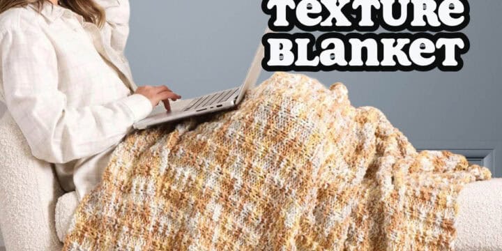 Beginner's Knit Waffle Texture Blanket Pattern