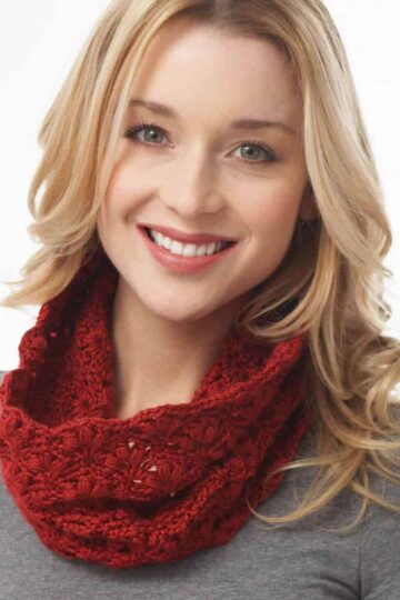 Caron Lacy Cluster Cowl Pattern