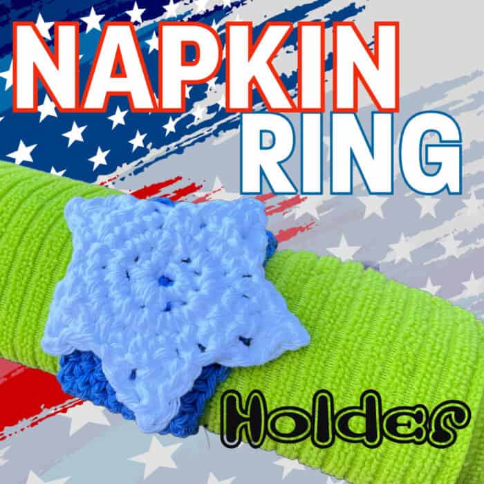 Crochet American Napkin Ring Holder