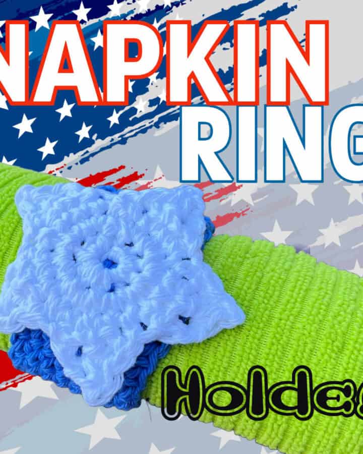 Crochet American Napkin Ring Holder