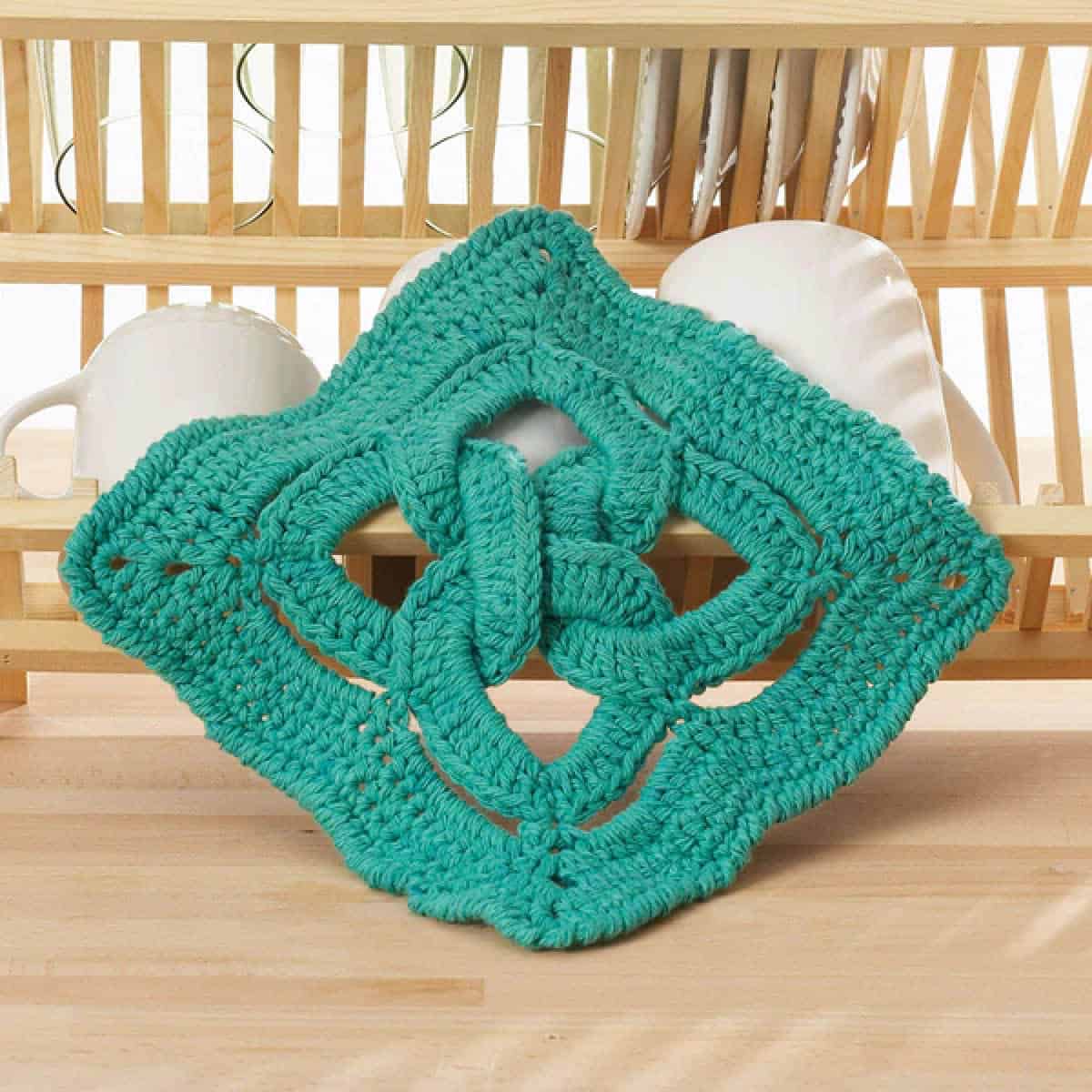 Crochet Celtic Knot Ornamental Dishcloth Pattern