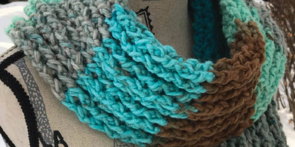 Crochet Deep Ridge Scarf Pattern