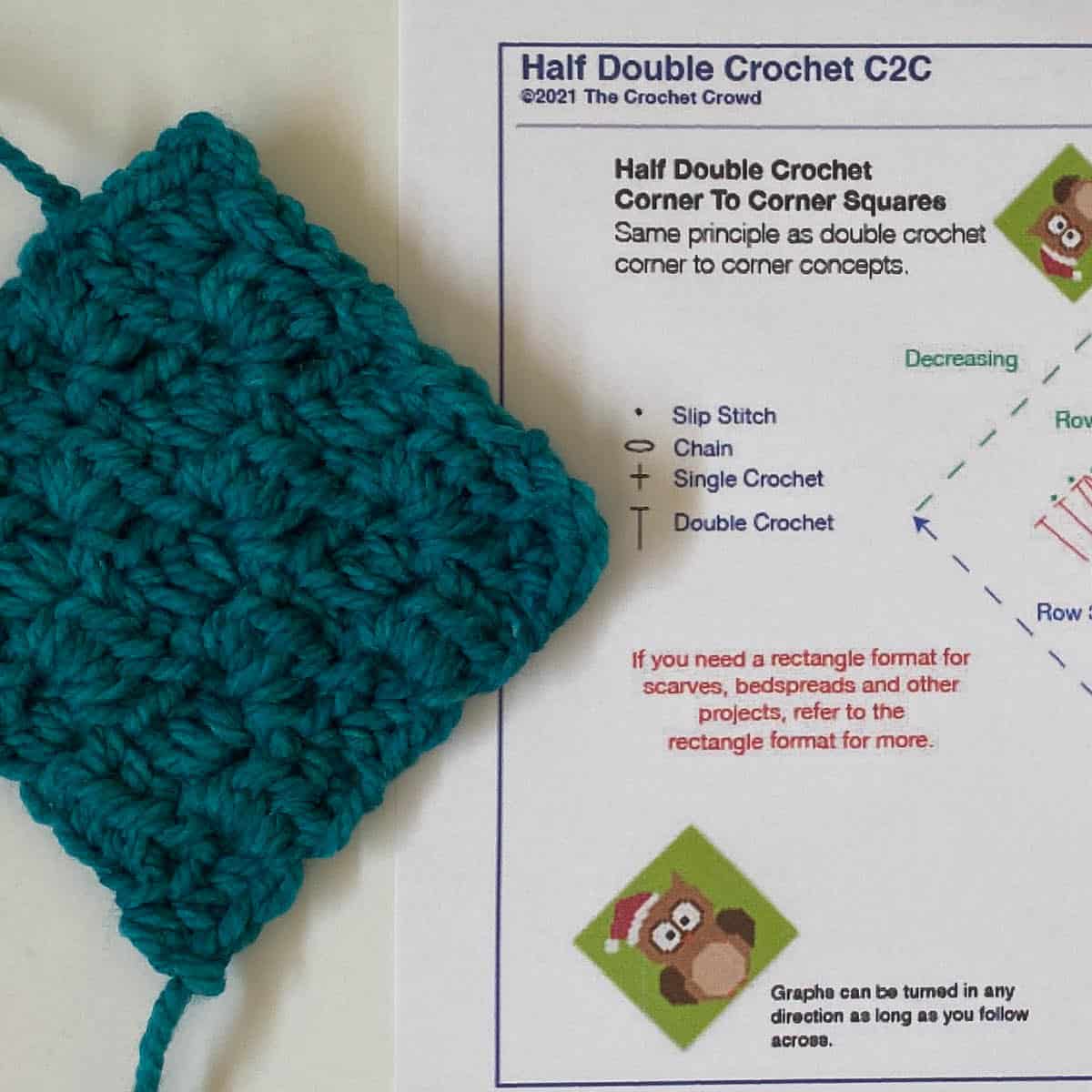 How to Corner to Corner Crochet (C2C) for Beginners + Patterns