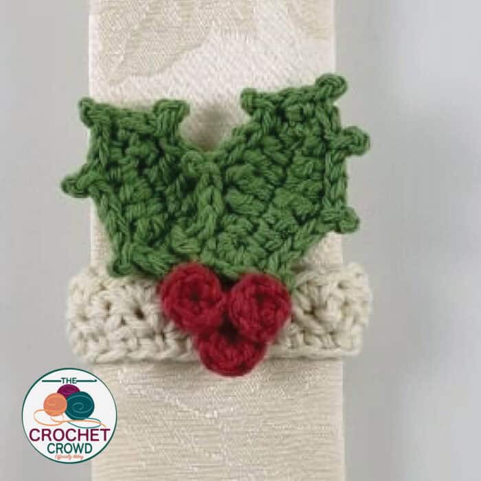 Crochet Holiday Napkin Ring Pattern