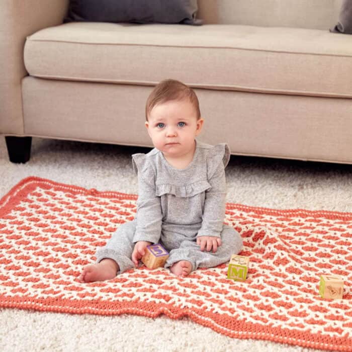 Crochet Interlocking Baby Blanket Pattern
