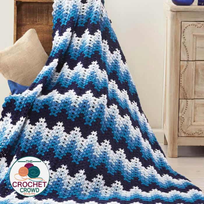 Crochet Nightshade Ripple Blanket Pattern