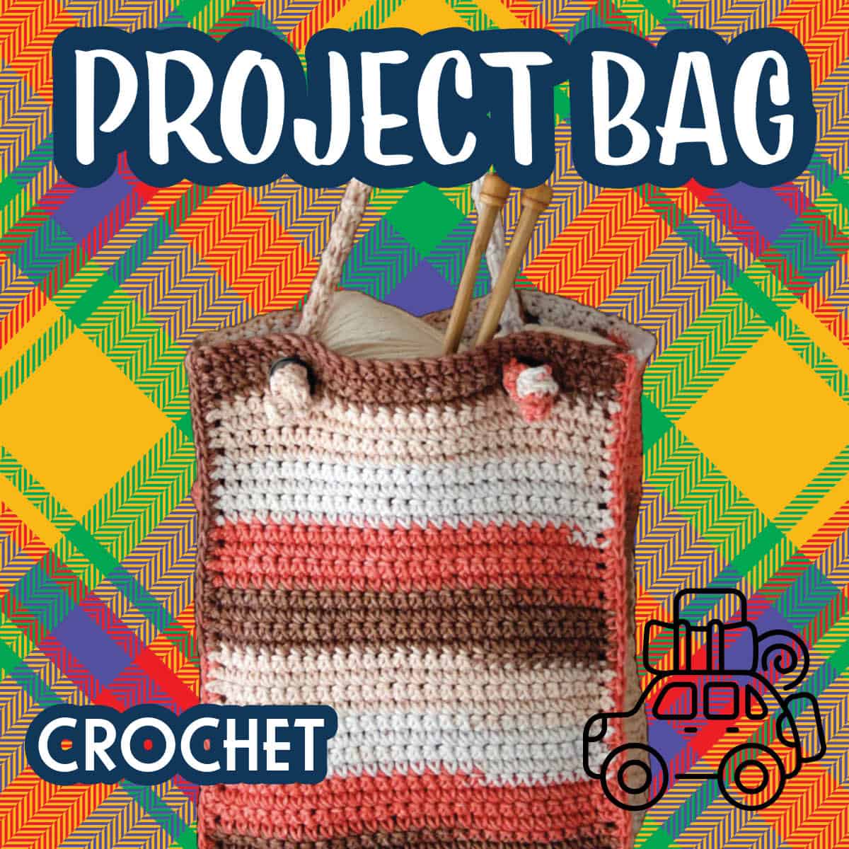 Mini Crochet Project Bag for the Traveling Crocheter Pattern