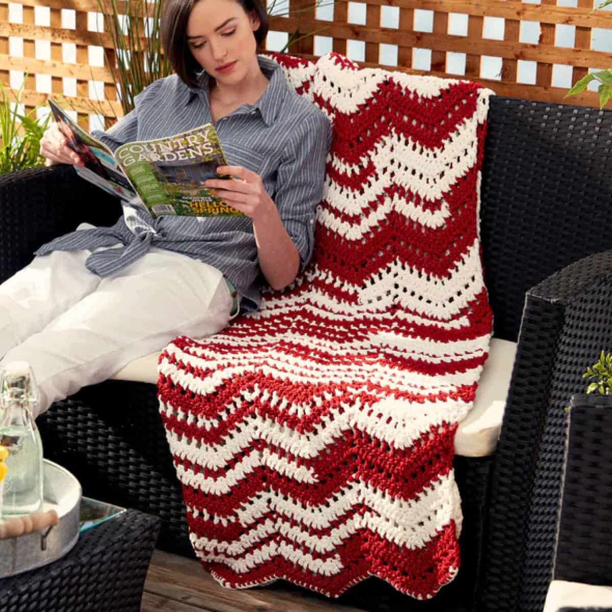 Crochet Ripples in the Sun Blanket Pattern