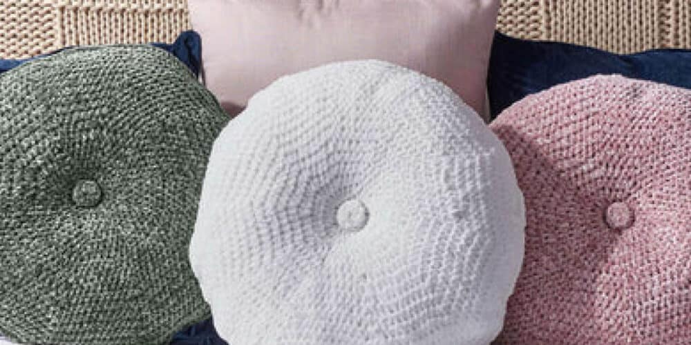Crochet Tufted Pillow Pattern Vintage Design
