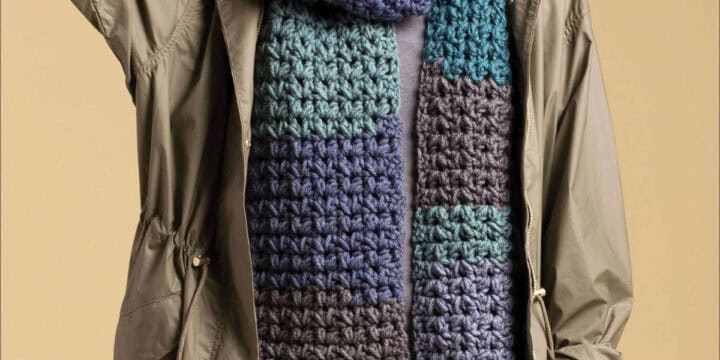 Free Caron Winter Thick Scarf Pattern