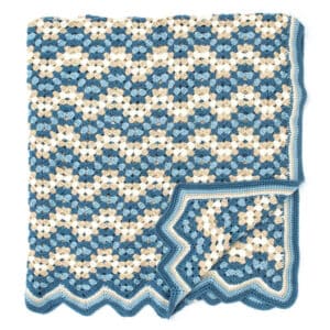 Granny Afghan Crochet Pattern: Waves Up & Down