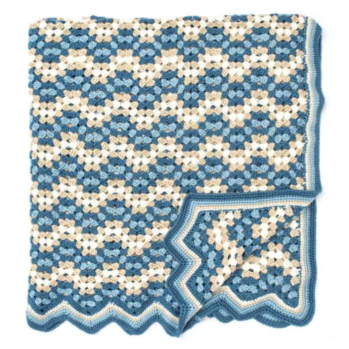 Granny Goes Ripple Crochet Blanket Pattern
