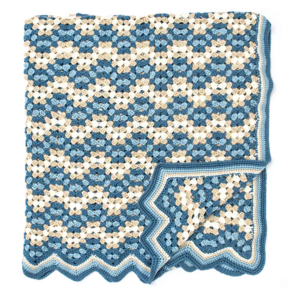 Granny Goes Ripple Crochet Blanket Pattern