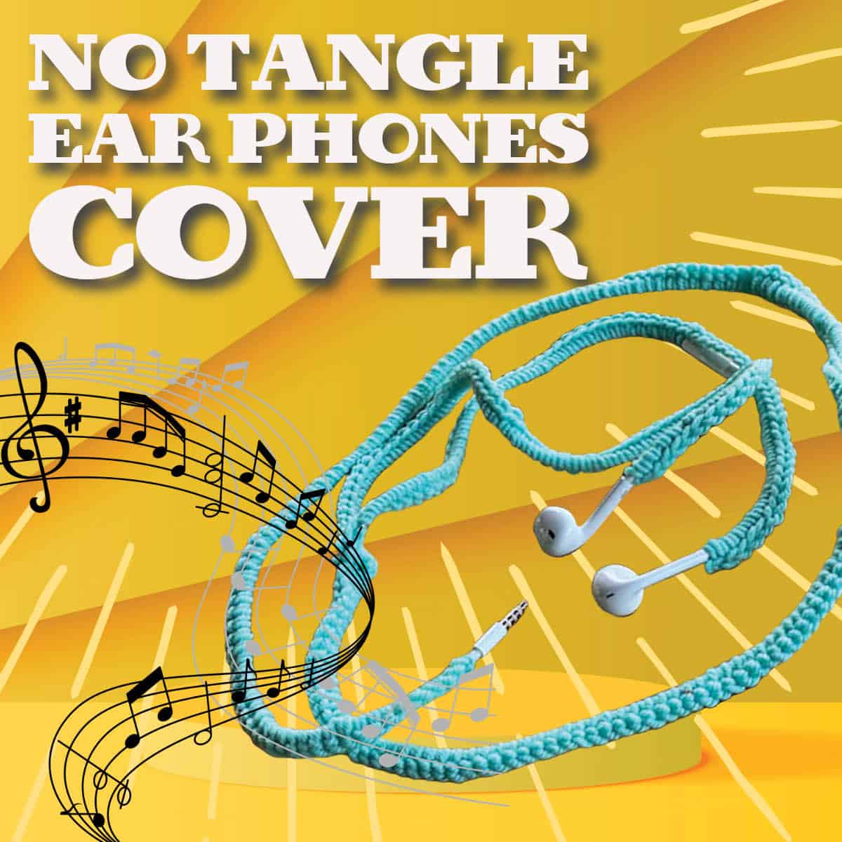 No Tangle Ear Phone Cover Crochet Pattern