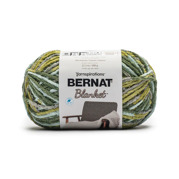 Bernat Blanket 600 gram / 21.1 oz Format in Forest Sage Colour