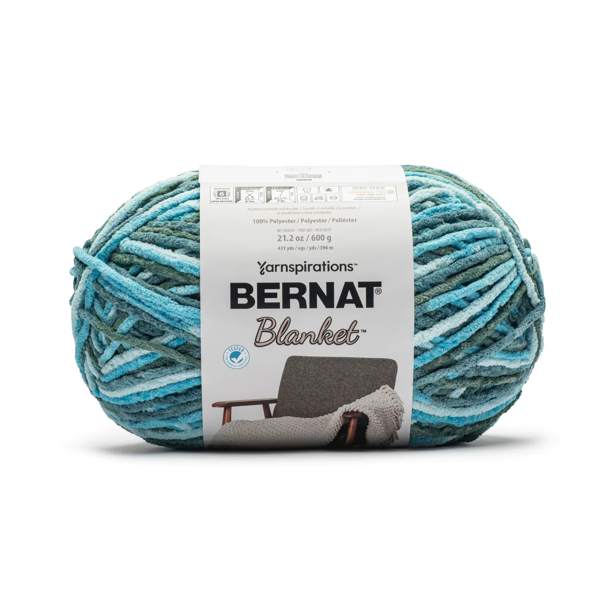 Bernat Blanket 600 gram / 21.1 oz Format in Stormy Ocean Colour
