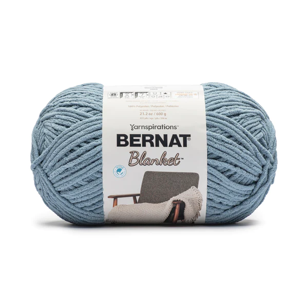 Bernat Blanket 600 gram / 21.1 oz Format in Stone Blue Colour
